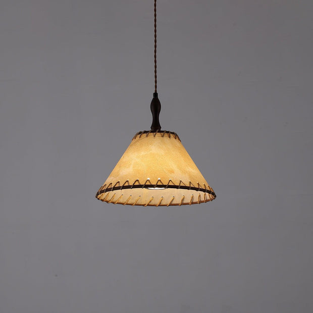 Elegant Wood and Fabric Pendant – Perfect Harmony of Style and Comfort