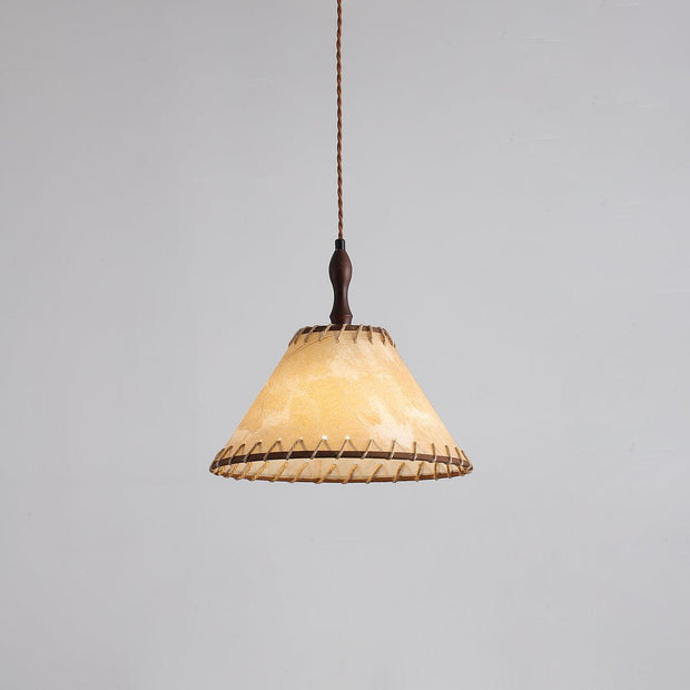 Elegant Wood and Fabric Pendant – Perfect Harmony of Style and Comfort