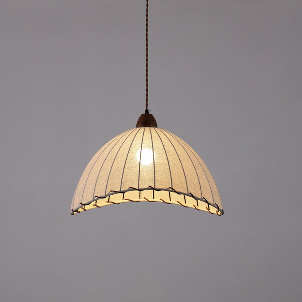 Elegant Wood and Fabric Pendant – Perfect Harmony of Style and Comfort