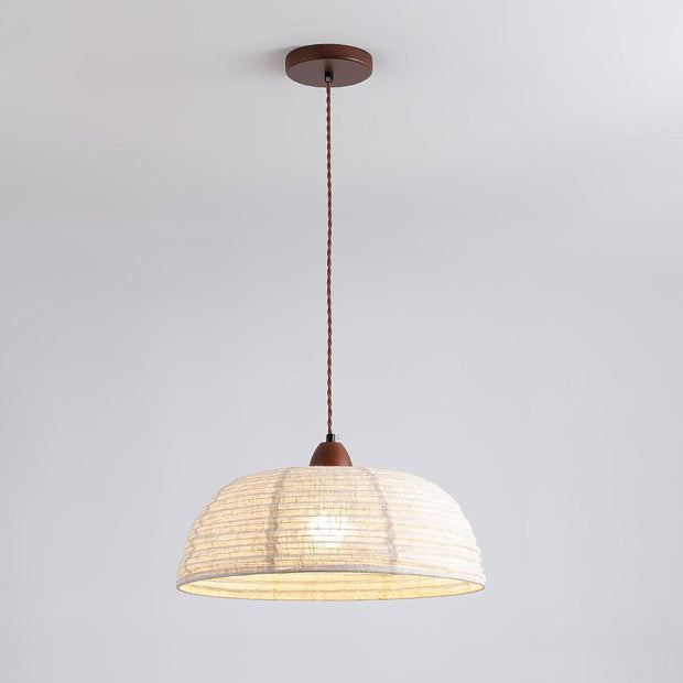 Elegant Wood and Fabric Pendant – Perfect Harmony of Style and Comfort