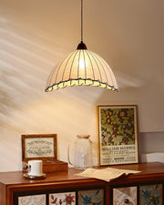 Elegant Wood and Fabric Pendant – Perfect Harmony of Style and Comfort