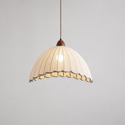 Elegant Wood and Fabric Pendant – Perfect Harmony of Style and Comfort