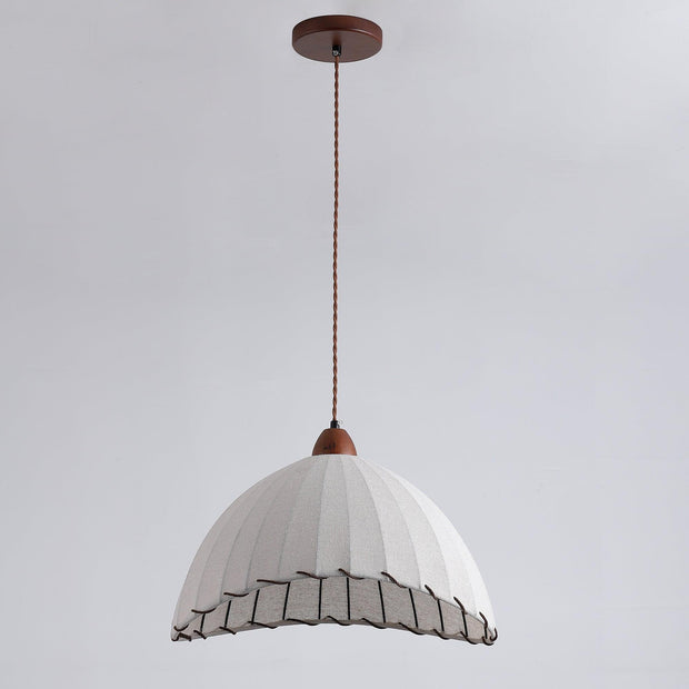 Elegant Wood and Fabric Pendant – Perfect Harmony of Style and Comfort