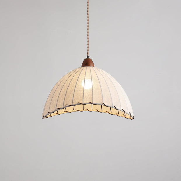 Elegant Wood and Fabric Pendant – Perfect Harmony of Style and Comfort
