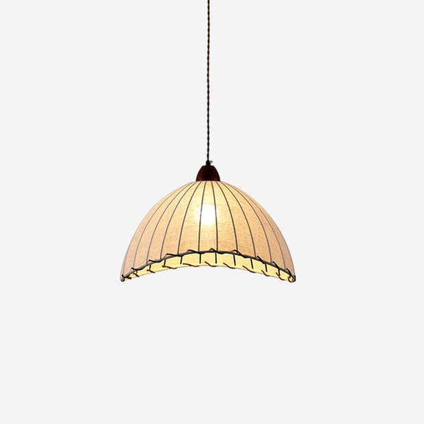Elegant Wood and Fabric Pendant – Perfect Harmony of Style and Comfort