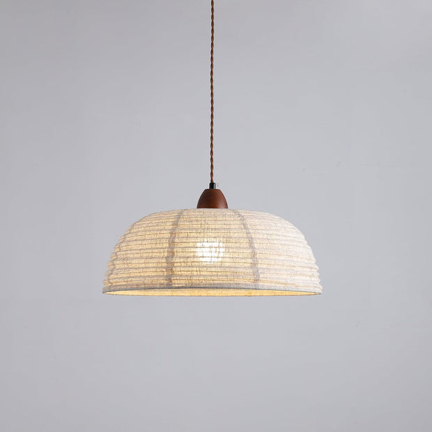 Elegant Wood and Fabric Pendant – Perfect Harmony of Style and Comfort