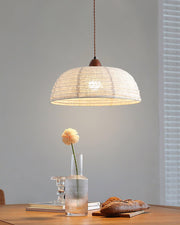 Elegant Wood and Fabric Pendant – Perfect Harmony of Style and Comfort