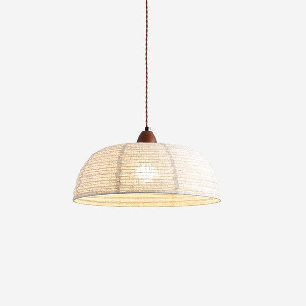 Elegant Wood and Fabric Pendant – Perfect Harmony of Style and Comfort