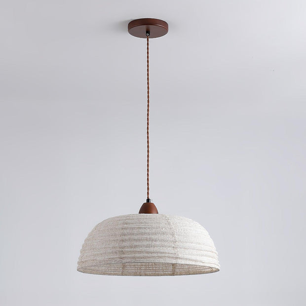 Elegant Wood and Fabric Pendant – Perfect Harmony of Style and Comfort