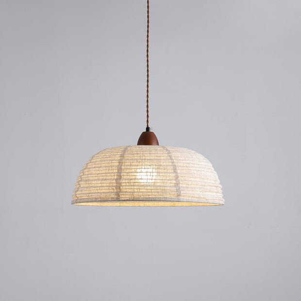 Elegant Wood and Fabric Pendant – Perfect Harmony of Style and Comfort