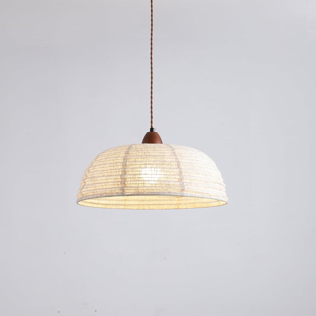 Elegant Wood and Fabric Pendant – Perfect Harmony of Style and Comfort