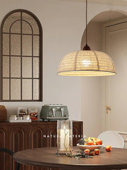 Elegant Wood and Fabric Pendant – Perfect Harmony of Style and Comfort