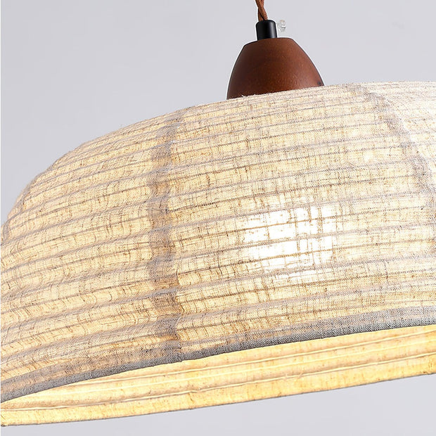 Elegant Wood and Fabric Pendant – Perfect Harmony of Style and Comfort