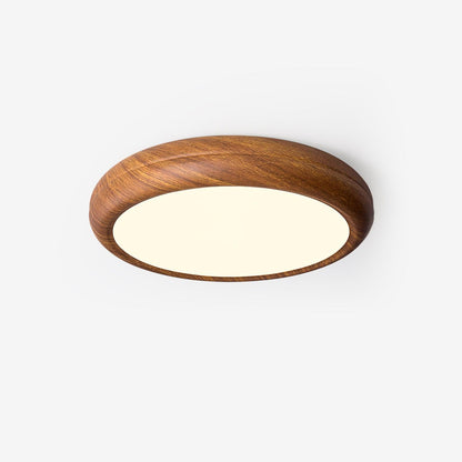 Elegant round wooden ceiling light – Enhance your space with a touch of modern elegance