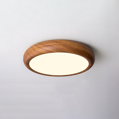 Elegant round wooden ceiling light – Enhance your space with a touch of modern elegance