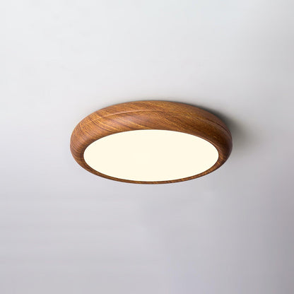 Elegant round wooden ceiling light – Enhance your space with a touch of modern elegance