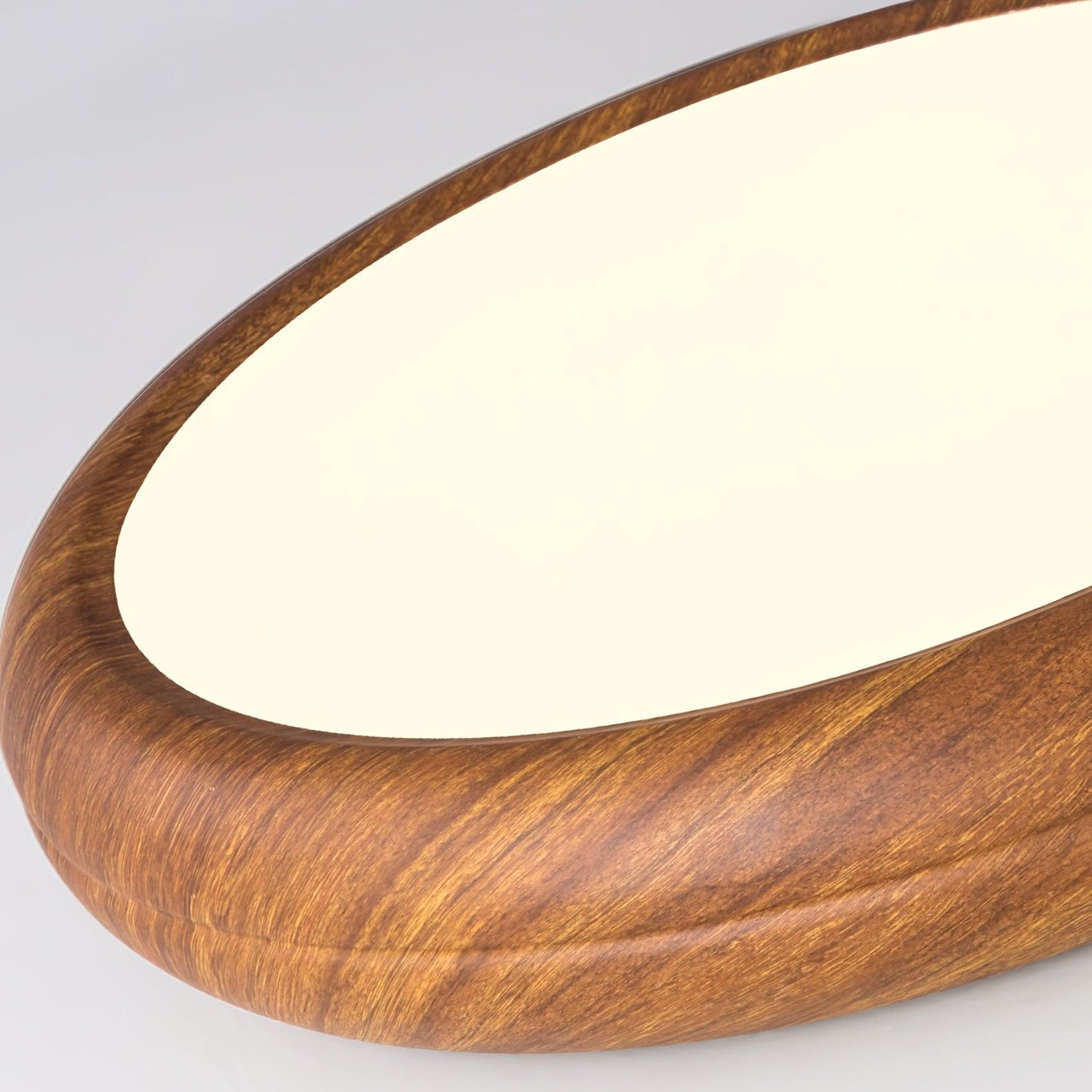 Elegant round wooden ceiling light – Enhance your space with a touch of modern elegance