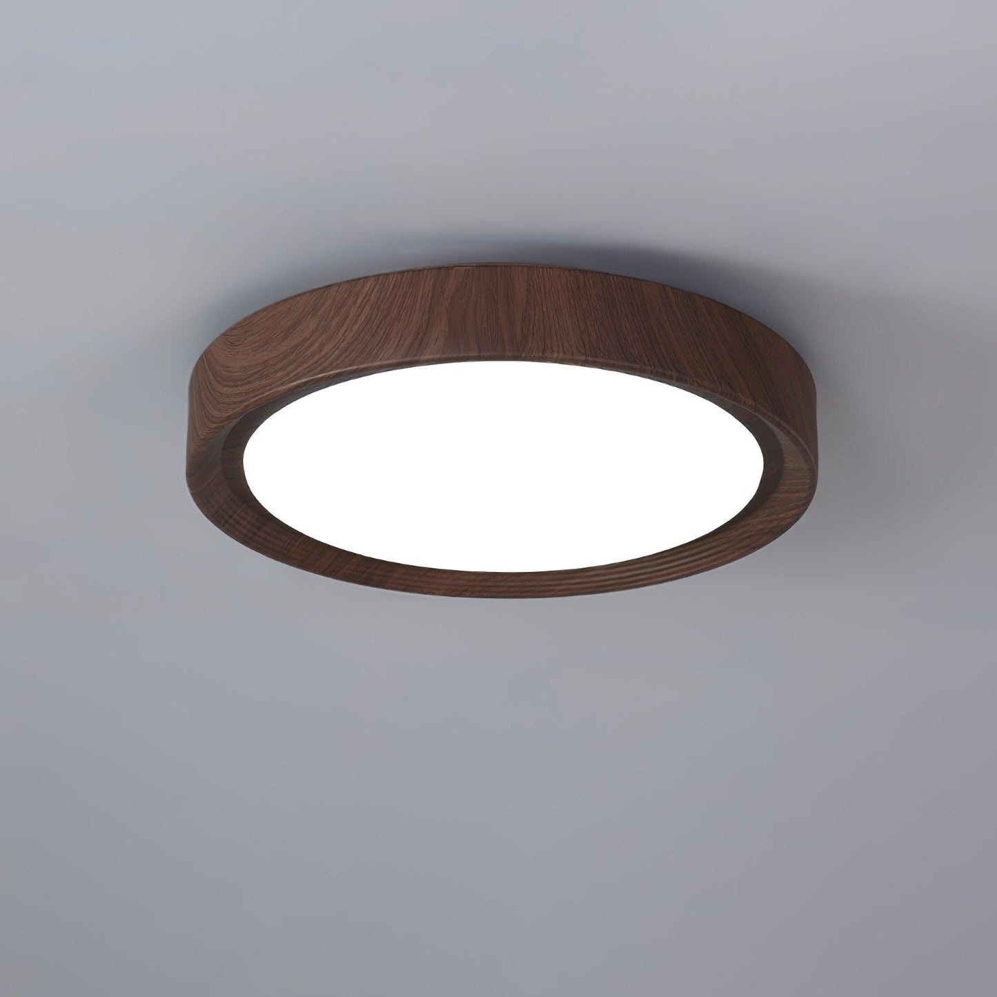 Elegant round wooden ceiling light – Enhance your space with a touch of modern elegance