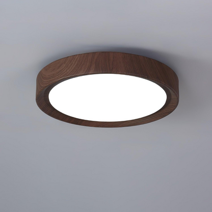 Elegant round wooden ceiling light – Enhance your space with a touch of modern elegance