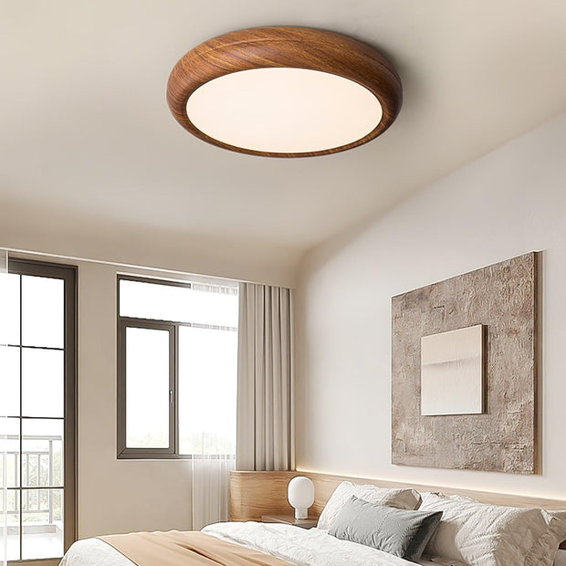 Plafonnier en bois rond élégant – Sublimez votre espace avec une touche d'élégance moderne