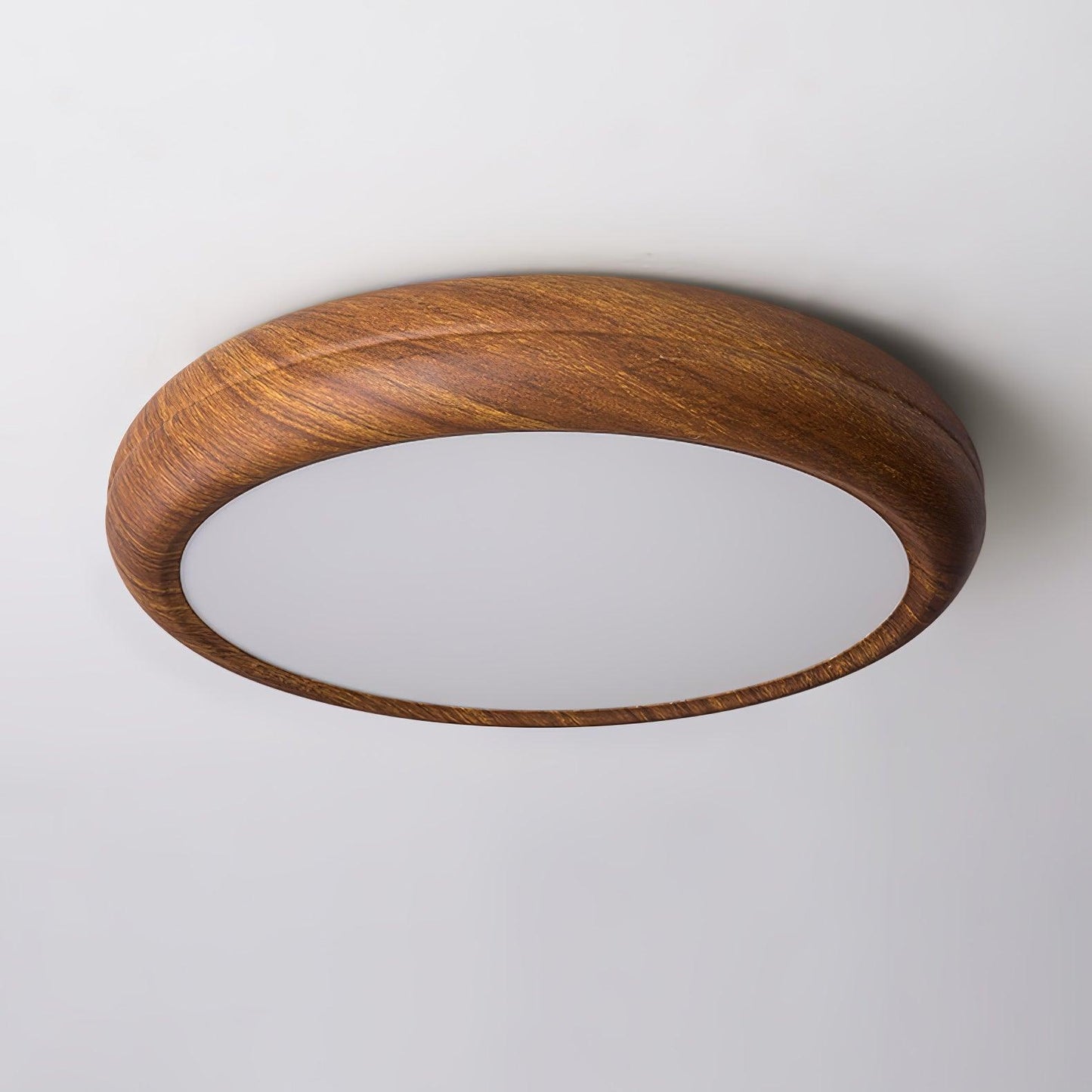 Elegant round wooden ceiling light – Enhance your space with a touch of modern elegance