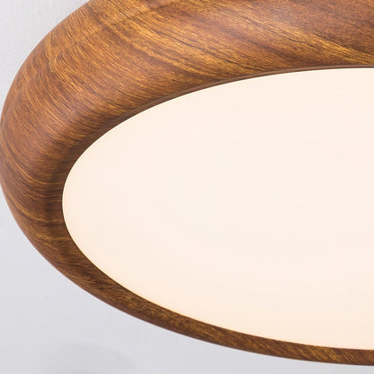 Elegant round wooden ceiling light – Enhance your space with a touch of modern elegance