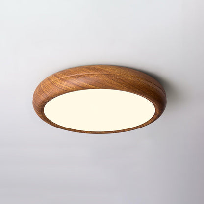 Elegant round wooden ceiling light – Enhance your space with a touch of modern elegance