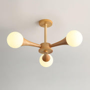 Suspension LED en Bois et Verre Élégante – Parfaitement Conçue pour les Espaces Chaleureux