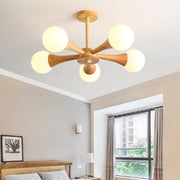 Suspension LED en Bois et Verre Élégante – Parfaitement Conçue pour les Espaces Chaleureux