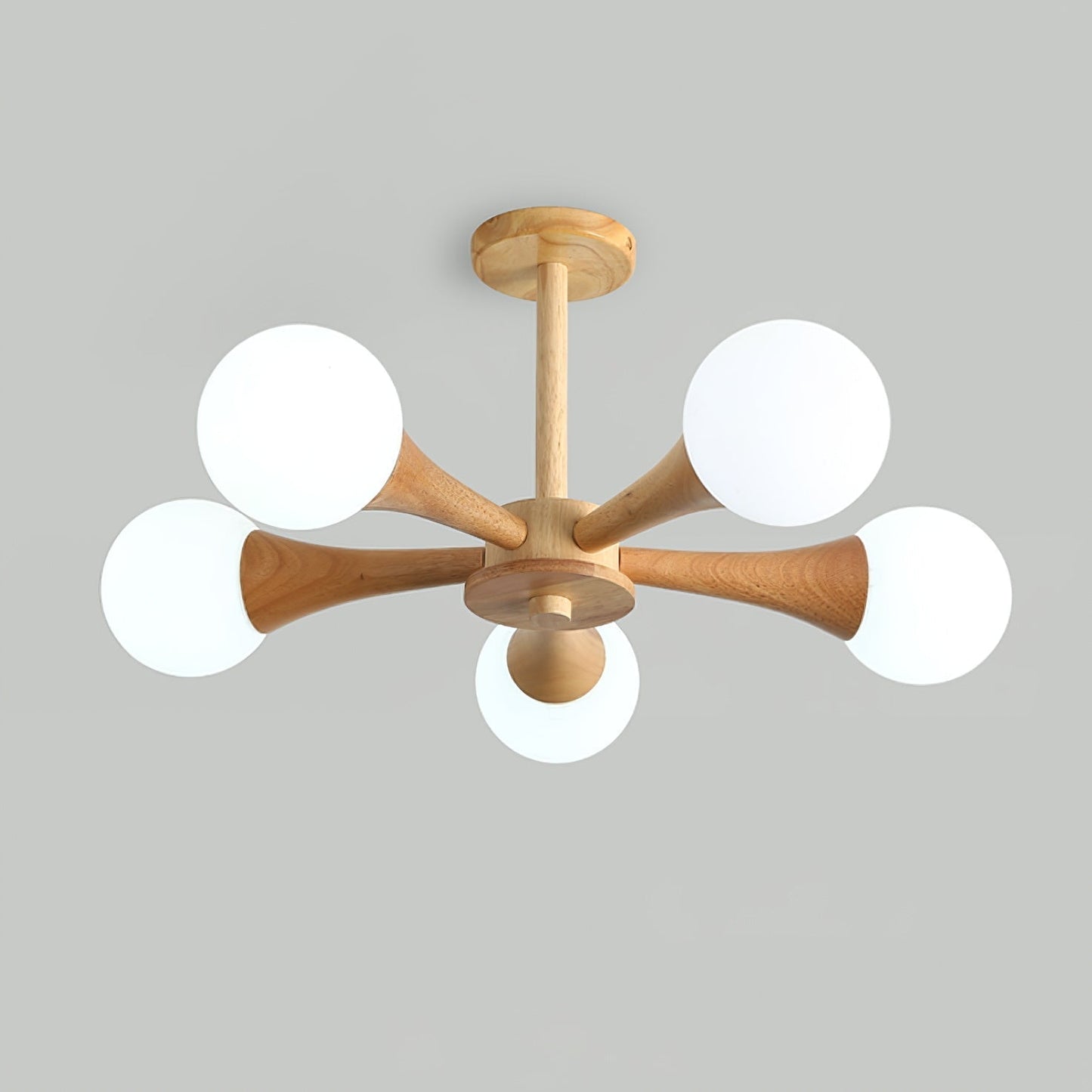 Suspension LED en Bois et Verre Élégante – Parfaitement Conçue pour les Espaces Chaleureux