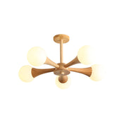 Suspension LED en Bois et Verre Élégante – Parfaitement Conçue pour les Espaces Chaleureux