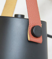Chic Scandinavian wood and leather wall light - Elegant LED design for contemporary and warm spaces
