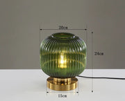 Elegant Nordic glass table lamp – Illuminate your space with modern elegance and a soft LED glow