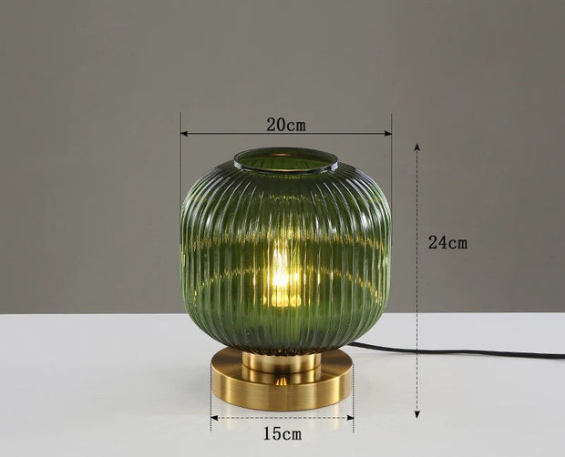Elegant Nordic glass table lamp – Illuminate your space with modern elegance and a soft LED glow