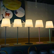 Portable wireless LED table lamp with multicolor ambient lighting - 16 vibrant color options