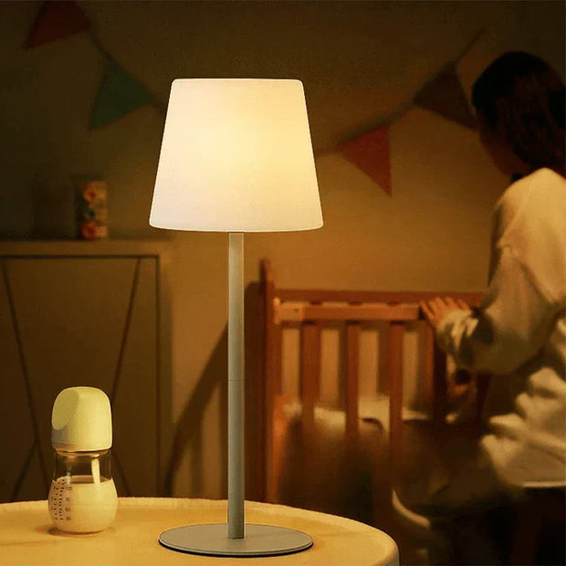 Portable wireless LED table lamp with multicolor ambient lighting - 16 vibrant color options