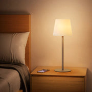 Portable wireless LED table lamp with multicolor ambient lighting - 16 vibrant color options