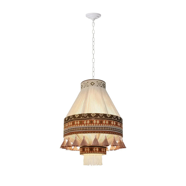 Bright Bohemian Chic Fringe Pendant – Hanging Lamp Inspired by Tribes with Elegant Style and Graceful Fringes