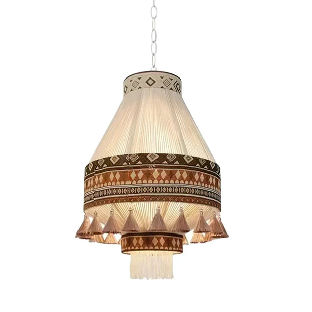 Bright Bohemian Chic Fringe Pendant – Hanging Lamp Inspired by Tribes with Elegant Style and Graceful Fringes