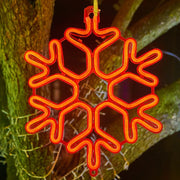 Waterproof LED Snowflake Star Garland – Perfect for Outdoor Holiday Decorations