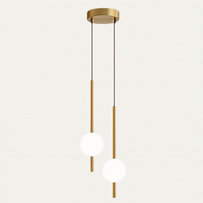 Suspension Afzal en verre et métal – Charme scandinave pour espaces contemporains