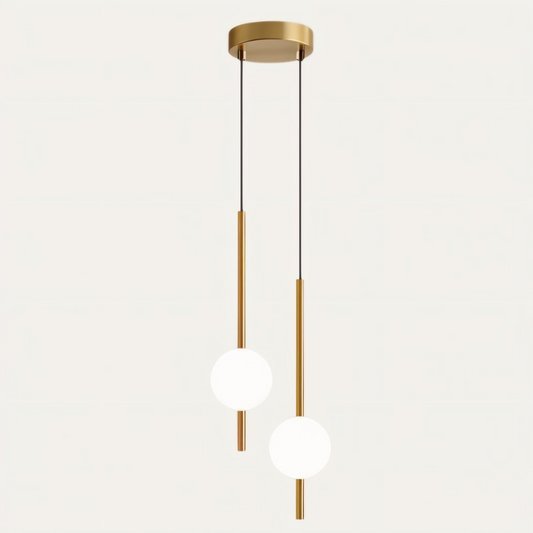Suspension Afzal en verre et métal – Charme scandinave pour espaces contemporains