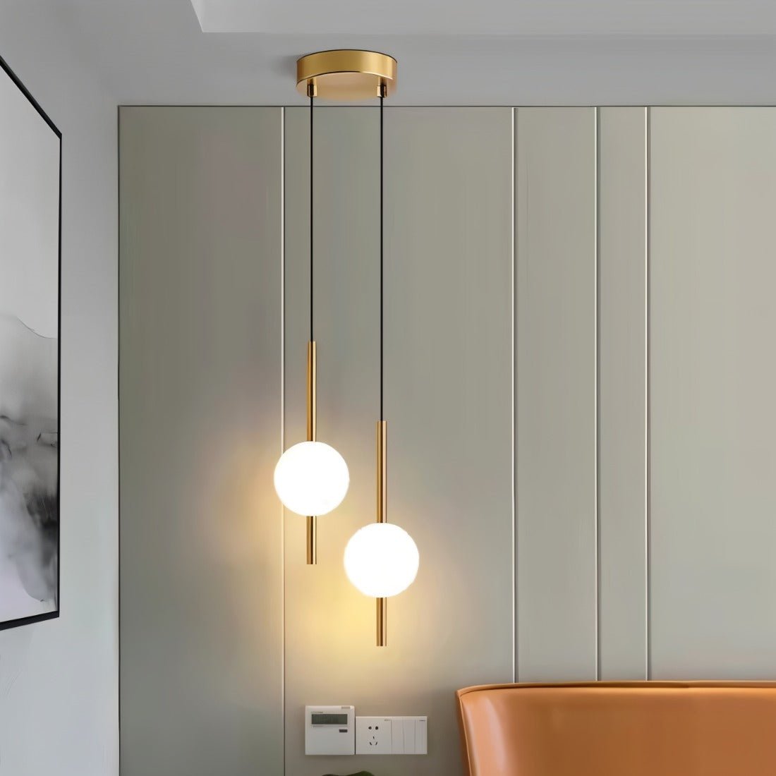Suspension Afzal en verre et métal – Charme scandinave pour espaces contemporains
