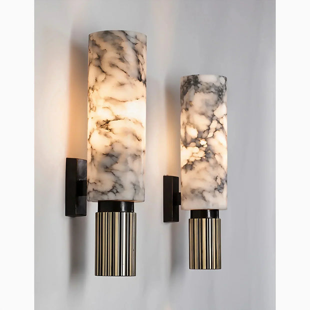 Elegant Wall Sconce in Marble and Copper LED – Illuminate Your Modern Space with Style!