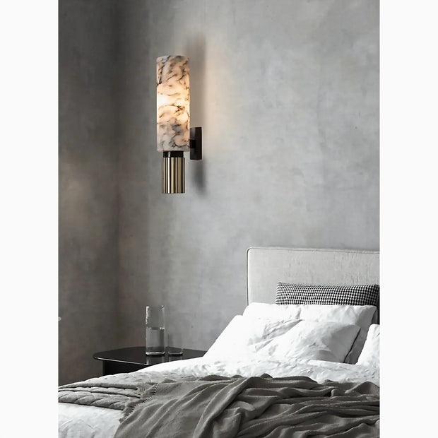 Elegant Wall Sconce in Marble and Copper LED – Illuminate Your Modern Space with Style!