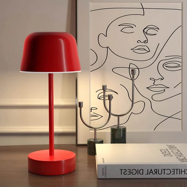Elevate your space with the Prisma Pulse Flare table lamp - A stylish rechargeable lamp with customizable brightness