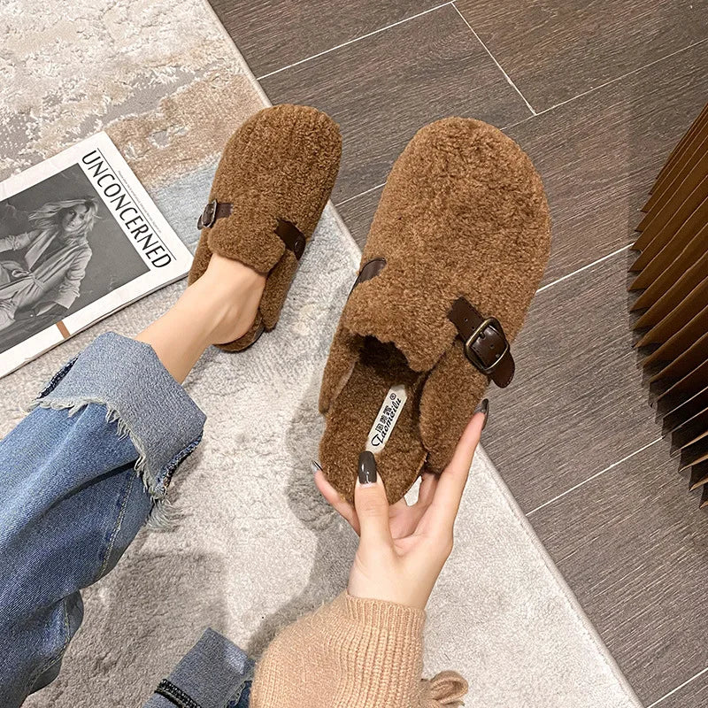 Chaussons en peau de mouton luxueux et douillets – Parfaitement chauds et confortables pour l'hiver !