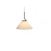 Scandinavian elegance: Cream fabric LED pendant light with Nordic pleated design