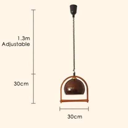 Lustre en Bois Bauhaus Intemporel – Un Mélange Parfait de Charme Classique et de Style Contemporain