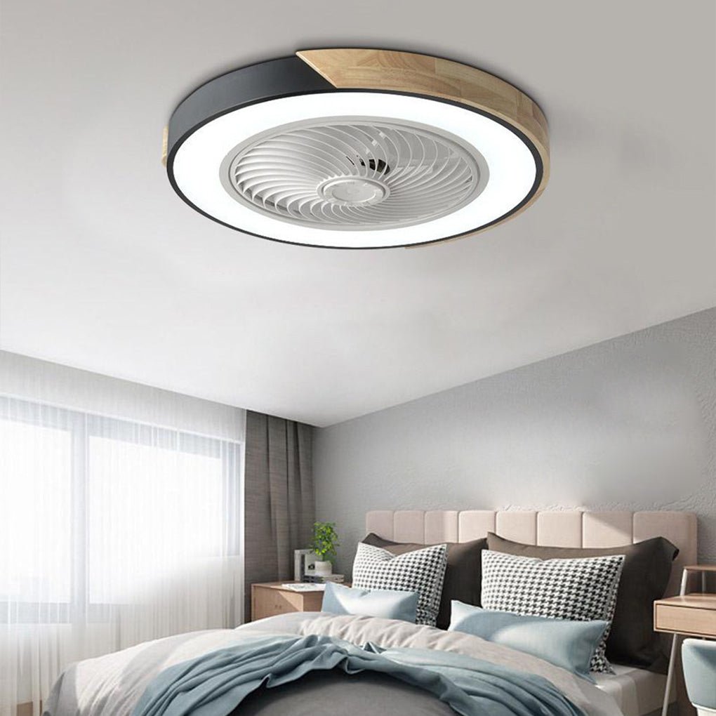 Ventilateur de plafond LED ultra-silencieux avec éclairage intégré – Élégant et économe en énergie
